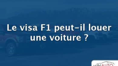 Le visa F1 peut-il louer une voiture ?